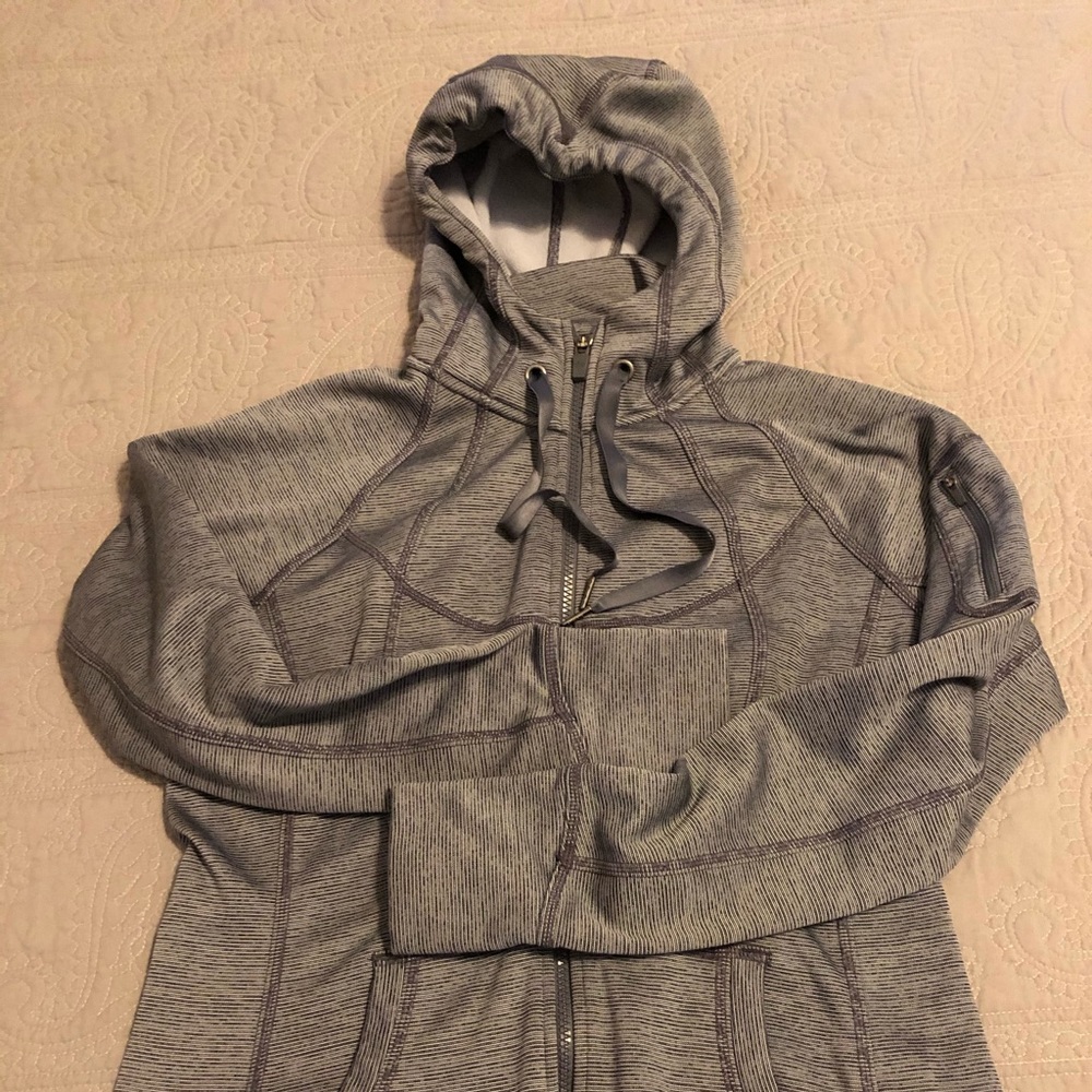 Athleta Stripe Strength Full Zip Hoodie